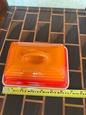 Le Creuset UK Flame Orange and Red Ombre Butter Dish